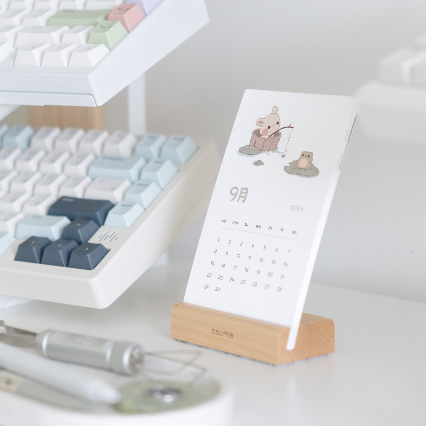 wooden calendar set