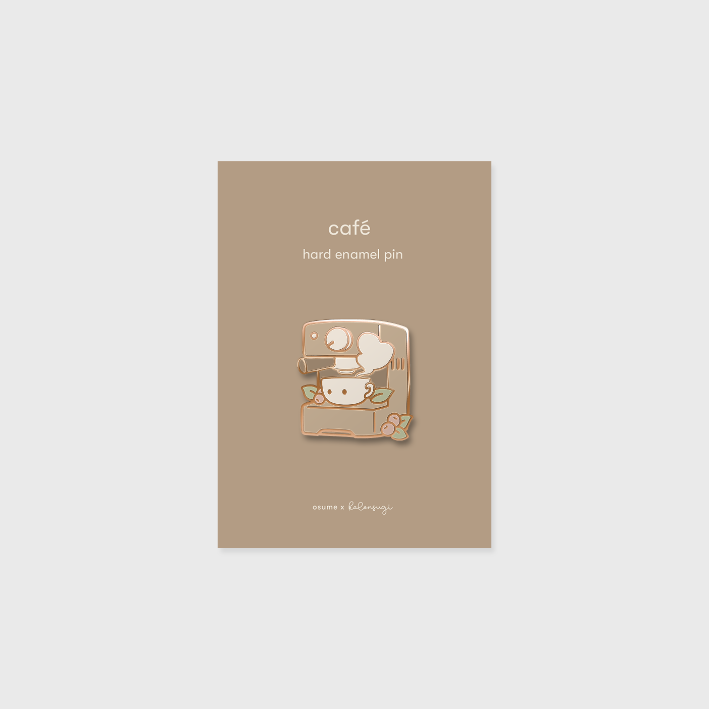 café enamel pin