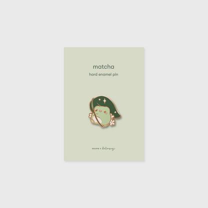 matcha enamel pin