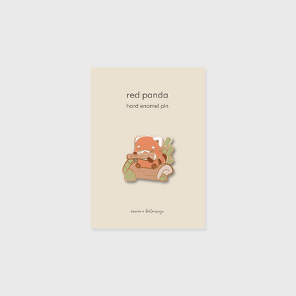 red panda enamel pin