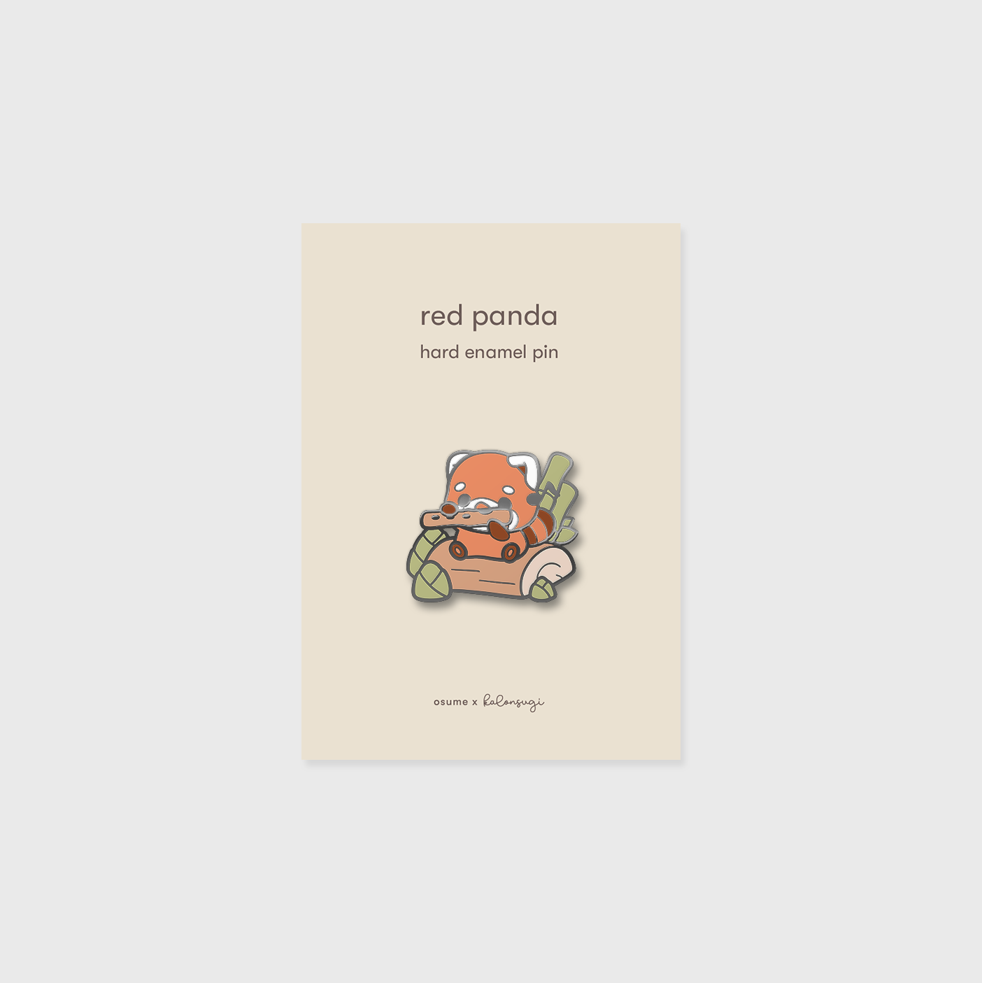 red panda enamel pin