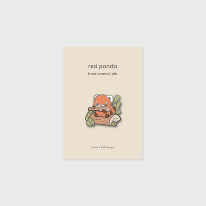 red panda enamel pin